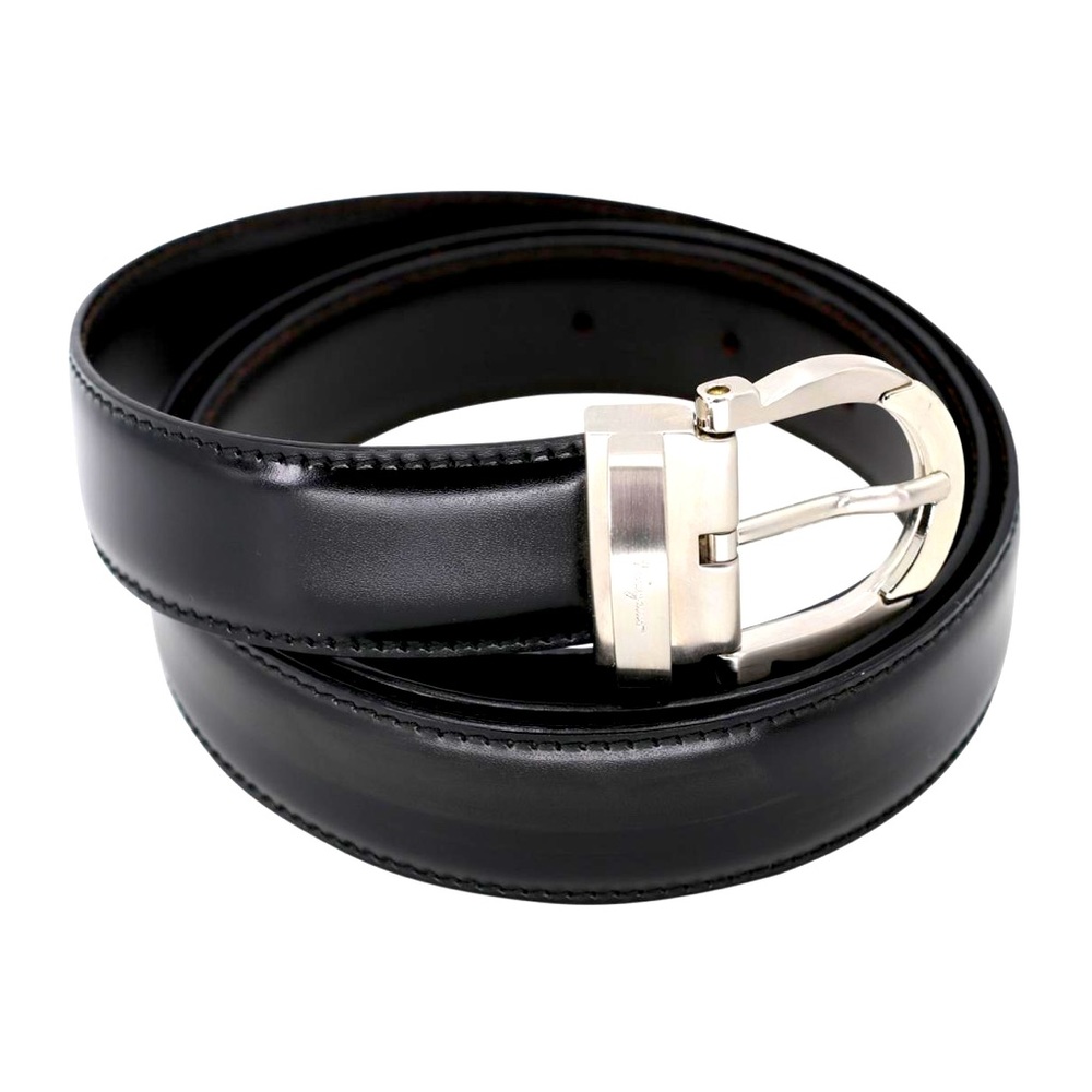 Salvatore Ferragamo leather Men’s 2 sides belt- black and brown